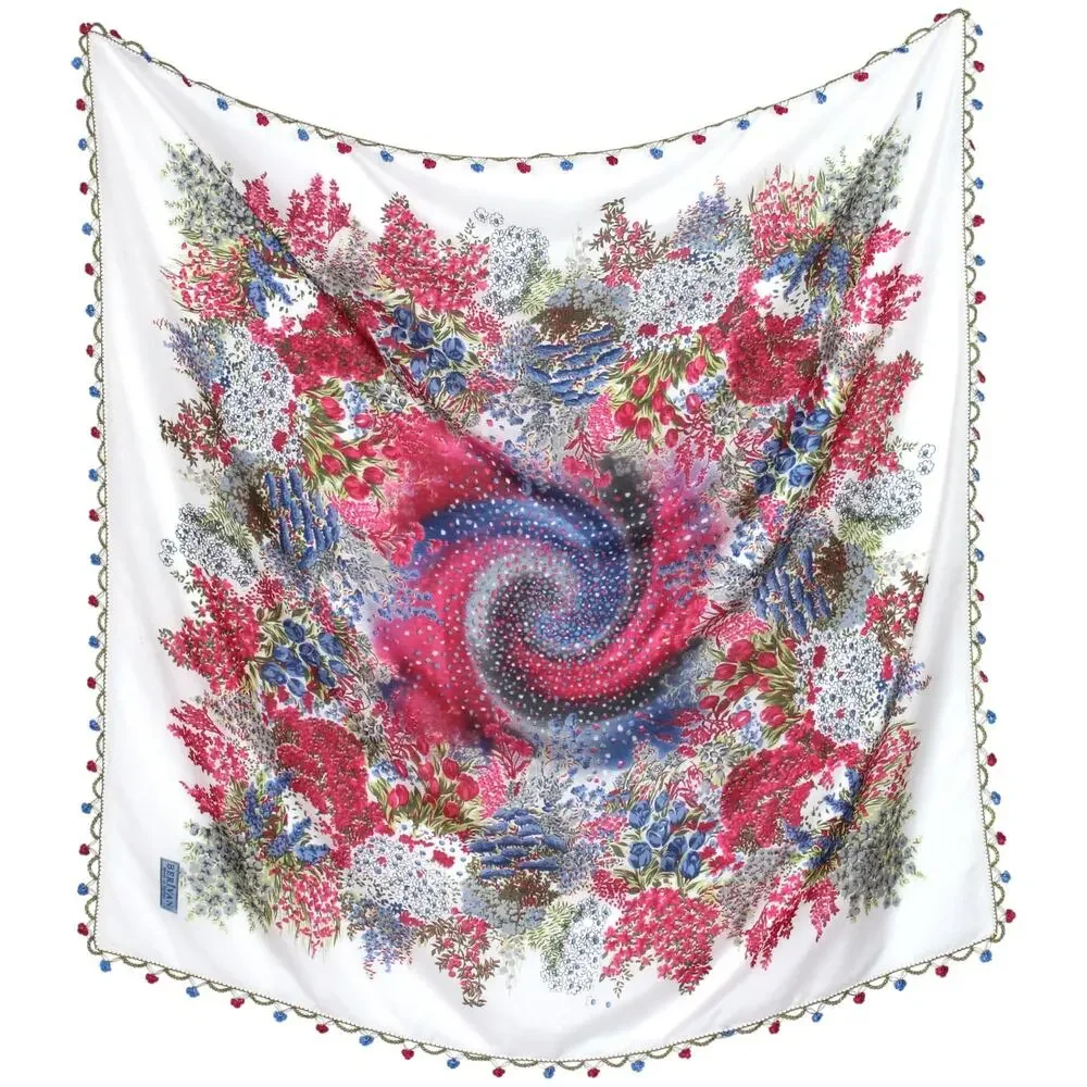 Tulbent Scarf Handmade Crochet Detailing NWOT